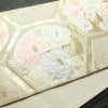 袋帯 六通柄 フォーマル用 正絹 花柄 リサイクル帯 帯 箔 クリーム_画像11
