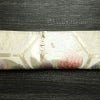 袋帯 六通柄 フォーマル用 正絹 花柄 リサイクル帯 帯 箔 クリーム_画像14