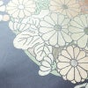 袋帯 六通柄 フォーマル用 正絹 花柄 リサイクル帯 帯 箔 青・紺_画像3