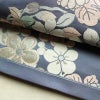 袋帯 六通柄 フォーマル用 正絹 花柄 リサイクル帯 帯 箔 青・紺_画像11