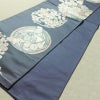 袋帯 六通柄 フォーマル用 正絹 花柄 リサイクル帯 帯 箔 青・紺_画像12