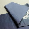 袋帯 六通柄 フォーマル用 正絹 花柄 リサイクル帯 帯 箔 青・紺_画像13