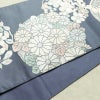 袋帯 六通柄 フォーマル用 正絹 花柄 リサイクル帯 帯 箔 青・紺_画像14
