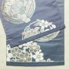 袋帯 六通柄 フォーマル用 正絹 花柄 リサイクル帯 帯 箔 青・紺_画像15