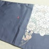 袋帯 六通柄 フォーマル用 正絹 花柄 リサイクル帯 帯 箔 青・紺_画像18