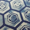 袋帯 全通柄 良品 一般用 正絹 亀甲柄 リサイクル帯 帯 青・紺_画像5