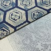 袋帯 全通柄 良品 一般用 正絹 亀甲柄 リサイクル帯 帯 青・紺_画像14