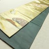 袋帯 六通柄 良品 フォーマル用 正絹 古典柄 リサイクル帯 帯 引箔 扇子 菊 金・銀_画像9