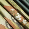 袋帯 六通柄 良品 フォーマル用 正絹 古典柄 リサイクル帯 帯 引箔 扇子 菊 金・銀_画像20