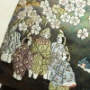 袋帯 六通柄 春郊鷹狩秋庭観楓図 フォーマル用 正絹 人物・動物柄 リサイクル帯 帯 箔 多色使い_画像7