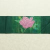 名古屋帯 太鼓柄 良品 正絹 花柄 名古屋仕立て なごや帯 リサイクル帯 帯 紫陽花 箔 緑・うぐいす色_画像14