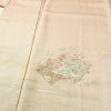 付け下げ 美品 しつけ糸付き スワトウ刺繍 綸子 正絹 古典柄 袷仕立て 身丈163.5cm 裄丈64.5cm リサイクル着物 着物 刺繍 入学式 卒業式 七五三 お宮参り フォーマル 上品 扇面 ピンク_画像5