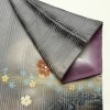 訪問着 良品 正絹 花柄 袷仕立て 身丈159cm 裄丈64.5cm リサイクル着物 着物 箔 金彩 卒業式 フォーマル グレー_画像15
