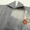 訪問着 良品 正絹 花柄 袷仕立て 身丈159cm 裄丈64.5cm リサイクル着物 着物 箔 金彩 卒業式 フォーマル グレー_画像17