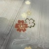 訪問着 良品 正絹 花柄 袷仕立て 身丈159cm 裄丈64.5cm リサイクル着物 着物 箔 金彩 卒業式 フォーマル グレー_画像18