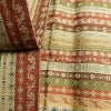 名古屋帯 全通柄 美品 正絹 縞柄・線柄 名古屋仕立て なごや帯 リサイクル帯 帯 モダン 多色使い_画像18