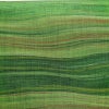 名古屋帯 全通柄 良品 正絹 縞柄・線柄 通し仕立て なごや帯 リサイクル帯 帯 モダン 紬地 緑・うぐいす色_画像2