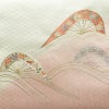 名古屋帯 太鼓柄 正絹 古典柄 名古屋仕立て なごや帯 リサイクル帯 帯 刺繍 箔 金糸 シンプル ピンク 白_画像2