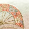 名古屋帯 太鼓柄 正絹 古典柄 名古屋仕立て なごや帯 リサイクル帯 帯 刺繍 箔 金糸 シンプル ピンク 白_画像4