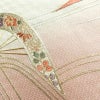 名古屋帯 太鼓柄 正絹 古典柄 名古屋仕立て なごや帯 リサイクル帯 帯 刺繍 箔 金糸 シンプル ピンク 白_画像6