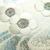 名古屋帯 太鼓柄 正絹 花柄 通し仕立て なごや帯 リサイクル帯 帯 刺繍 箔 白_画像4
