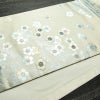 名古屋帯 太鼓柄 正絹 花柄 通し仕立て なごや帯 リサイクル帯 帯 刺繍 箔 白_画像11