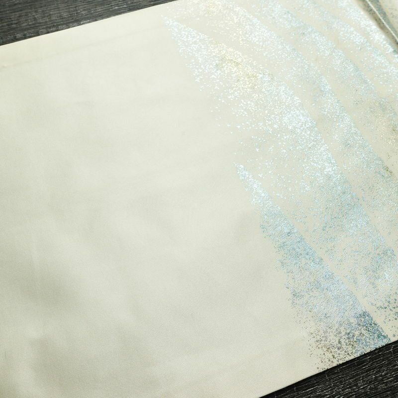 名古屋帯 太鼓柄 正絹 花柄 通し仕立て なごや帯 リサイクル帯 帯 刺繍 箔 白_画像17