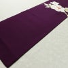 名古屋帯 太鼓柄 正絹 花柄 名古屋仕立て なごや帯 リサイクル帯 帯 シンプル 紫・藤色_画像8