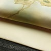 名古屋帯 太鼓柄 正絹 花柄 名古屋仕立て なごや帯 リサイクル帯 帯 箔 シンプル クリーム_画像8