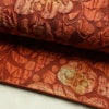 袋帯 全通柄 良品 ふくれ織 一般用 正絹 花柄 リサイクル帯 帯 茶_画像9