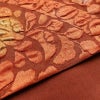 袋帯 全通柄 良品 ふくれ織 一般用 正絹 花柄 リサイクル帯 帯 茶_画像15