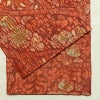 袋帯 全通柄 良品 ふくれ織 一般用 正絹 花柄 リサイクル帯 帯 茶_画像16