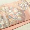 袋帯 六通柄 能衣小花文様 フォーマル用 正絹 古典柄 リサイクル帯 帯 箔 金糸 入学式 卒業式 結婚式 七五三 パーティー お宮参り フォーマル 松 菊 ピンク_画像12