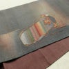 袋帯 太鼓柄 良品 正絹 幾何学柄・抽象柄 リサイクル帯 帯 刺繍 モダン 洒落 多色使い_画像13