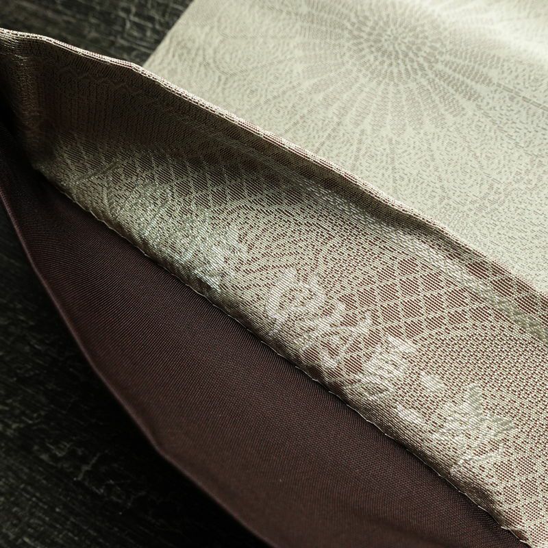 袋帯 人間国宝 中村勇二郎 古代菊 献上絵図 全通柄 良品 フォーマル用 正絹 花柄 リサイクル帯 帯 入学式 卒業式 七五三 パーティー お宮参り フォーマル 菊 ベージュ_画像19