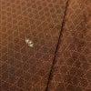 付け下げ 正絹 花柄 袷仕立て 身丈163cm 裄丈66cm リサイクル着物 着物 金彩 桜 茶_画像10
