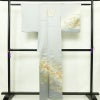 訪問着 美品 綸子 正絹 古典柄 袷仕立て 身丈158cm 裄丈66cm リサイクル着物 着物 箔 金彩 入学式 卒業式 七五三 お宮参り フォーマル 上品 青・紺_画像2
