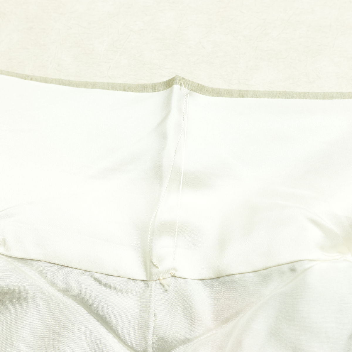 紬 良品 しつけ糸付き 正絹 花柄 袷仕立て 身丈153.5cm 裄丈63.5cm リサイクル着物 着物 緑・うぐいす色_画像20