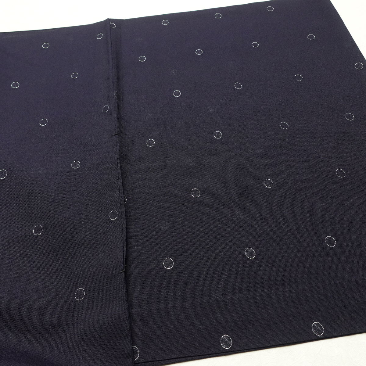 盛夏 良品 夏用 バチ衿仕立て 正絹 その他の柄 単衣仕立て 身丈151.5cm 裄丈62cm リサイクル着物 着物 青・紺_画像13