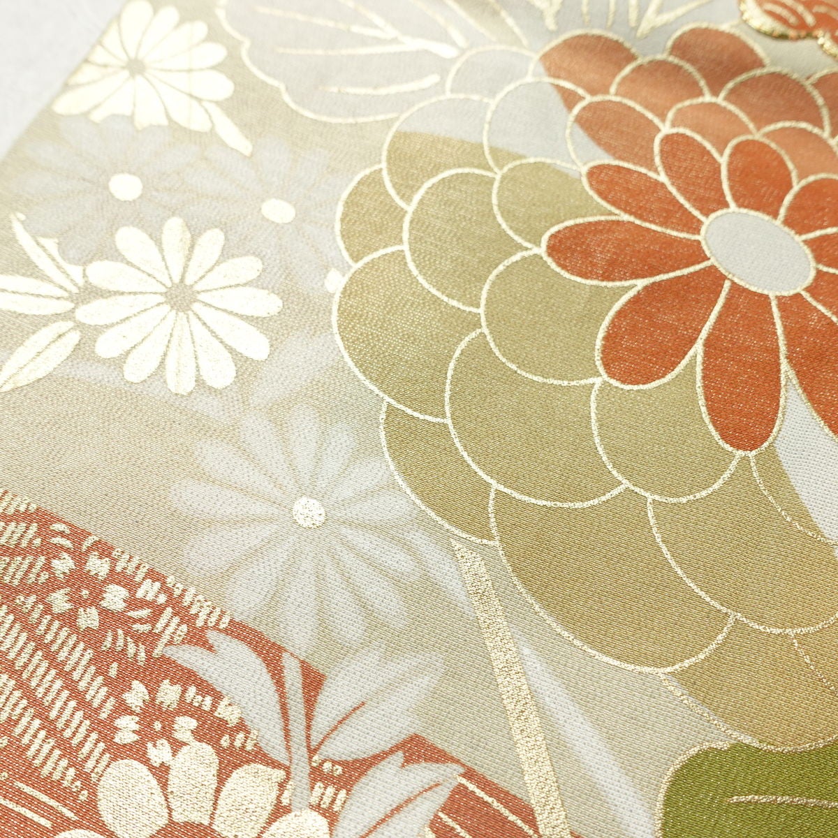 振袖 良品 しつけ糸付き 金駒刺繍 正絹 花柄 袷仕立て 身丈165.5cm 裄丈64cm リサイクル着物 着物 刺繍 箔 金彩 金通し 未使用品 成人式 二十歳 二十歳の集い フォーマル 青・紺_画像10