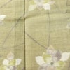 盛夏 紬 夏用 バチ衿仕立て 正絹 花柄 単衣仕立て 身丈153cm 裄丈62cm リサイクル着物 着物 黄・黄土色_画像6
