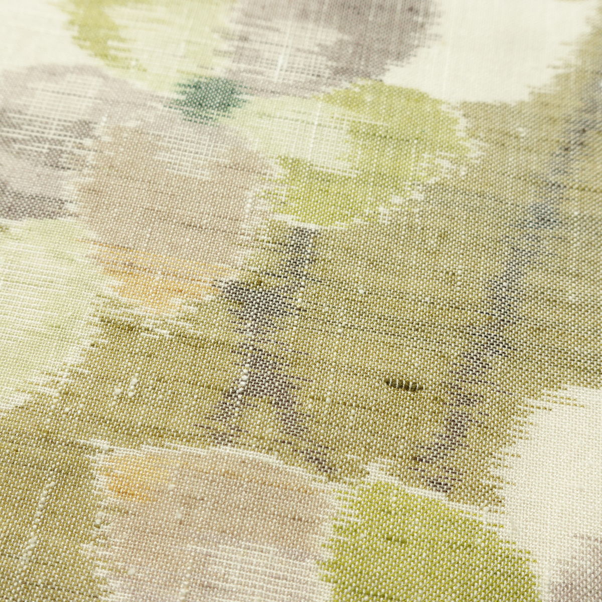 盛夏 紬 夏用 バチ衿仕立て 正絹 花柄 単衣仕立て 身丈153cm 裄丈62cm リサイクル着物 着物 黄・黄土色_画像8