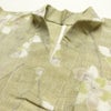 盛夏 紬 夏用 バチ衿仕立て 正絹 花柄 単衣仕立て 身丈153cm 裄丈62cm リサイクル着物 着物 黄・黄土色_画像19