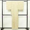 小紋 良品 一つ紋付き 正絹 幾何学柄・抽象柄 袷仕立て 身丈154cm 裄丈65cm リサイクル着物 着物 ベージュ_画像2