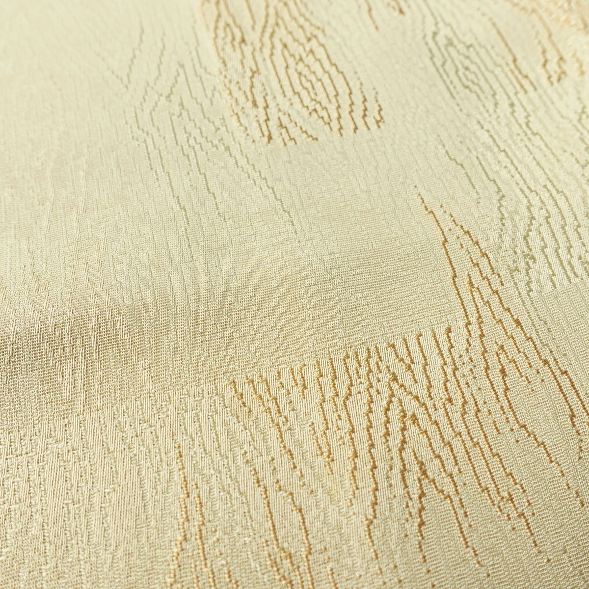 小紋 良品 一つ紋付き 正絹 幾何学柄・抽象柄 袷仕立て 身丈154cm 裄丈65cm リサイクル着物 着物 ベージュ_画像8