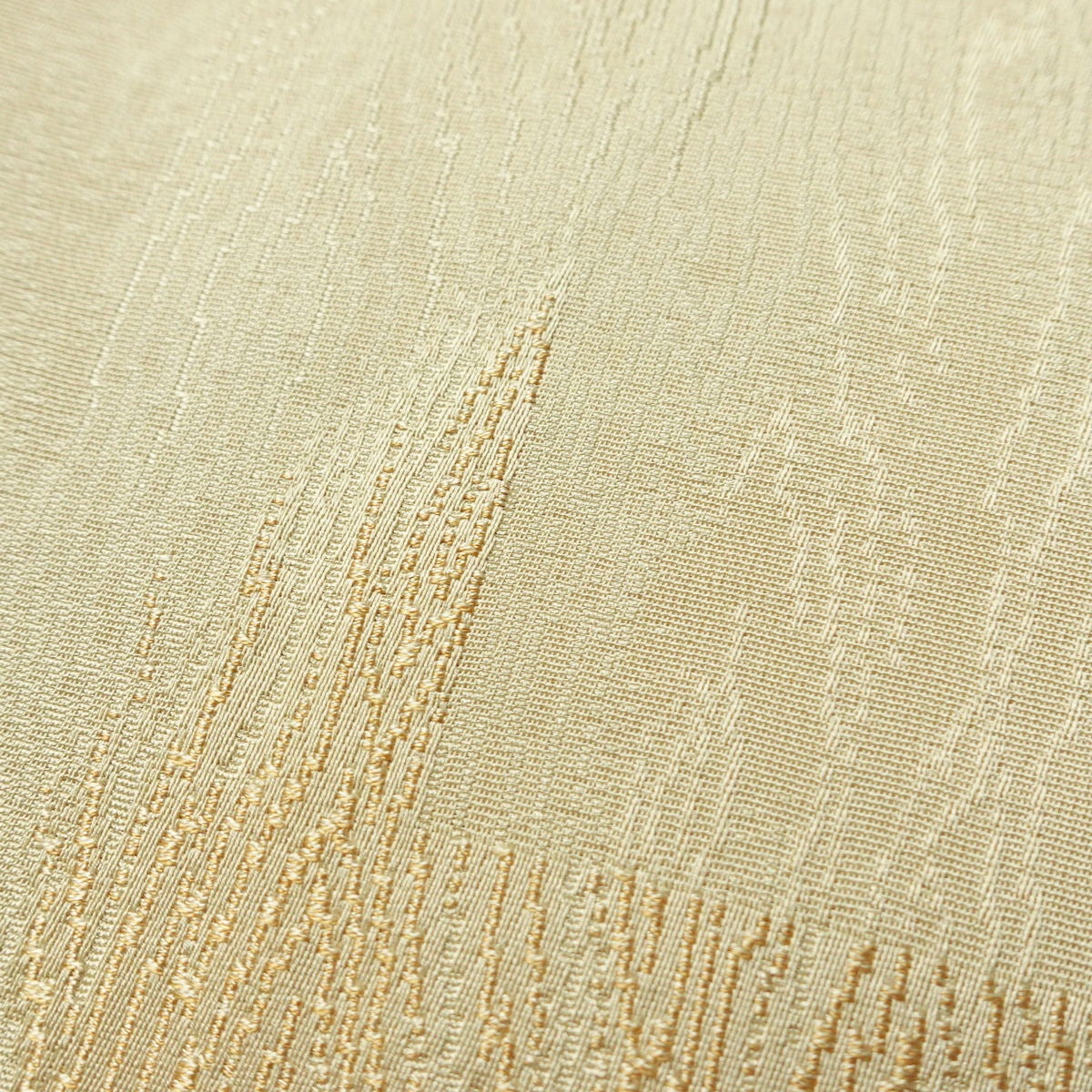 小紋 良品 一つ紋付き 正絹 幾何学柄・抽象柄 袷仕立て 身丈154cm 裄丈65cm リサイクル着物 着物 ベージュ_画像9