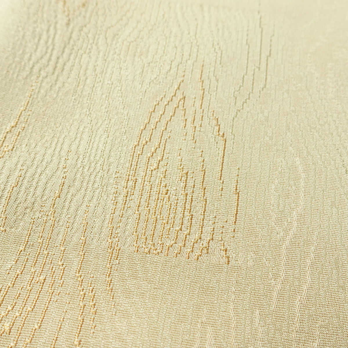 小紋 良品 一つ紋付き 正絹 幾何学柄・抽象柄 袷仕立て 身丈154cm 裄丈65cm リサイクル着物 着物 ベージュ_画像10