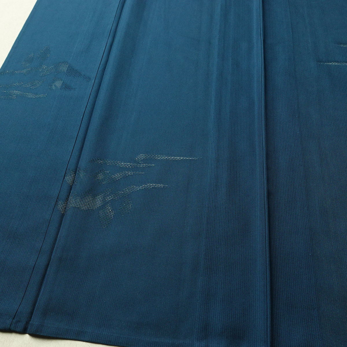 盛夏 夏用 正絹 風景柄 単衣仕立て 身丈155.5cm 裄丈62.5cm リサイクル着物 着物 青・紺_画像4