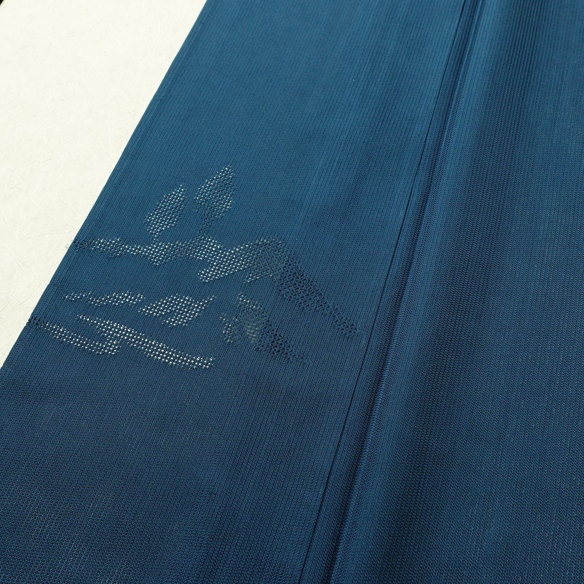 盛夏 夏用 正絹 風景柄 単衣仕立て 身丈155.5cm 裄丈62.5cm リサイクル着物 着物 青・紺_画像9