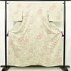 小紋 絞り 総絞り 正絹 花柄 袷仕立て 身丈155.5cm 裄丈65cm リサイクル着物 着物 グレー_画像1